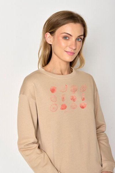 GREENBOMB Bike Strawberry Canty - Gemütliches Sweatshirt aus Bio-Baumwolle / hochwertiger Print / GOTS / Fair & Vegan
