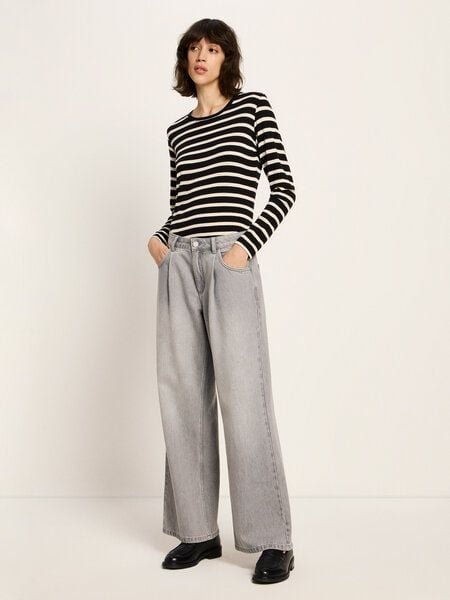 LANIUS Marlenejeans mit Bundfalte (GOTS) aus Bio-Baumwolle