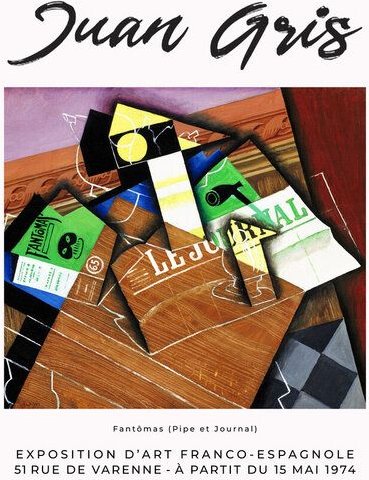 Photocircle Poster / Leinwandbild - Pipe et Journal von Juan Gris