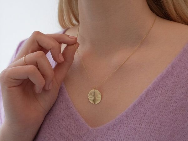 BELLYBIRD Jewellery Halskette - SONNENSCHEIN Anhänger in Silber/ Silber vergoldet