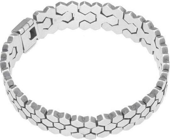 pakilia Silber Armband Hexagon Fair-Trade und handmade