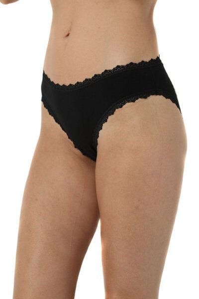 Bruno Barella "7er Pack" GOTS zertifizierte Slips mit Spitze aus Biobaumwolle in schwarz oder weiß