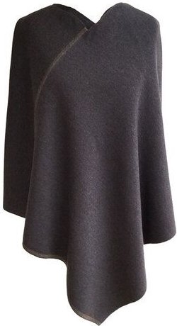 austriandesign.at DreieckPoncho reversibel dünn aus extrafeiner Merinowolle