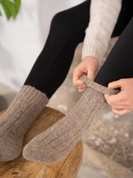 FUXBAU Alpaka Schafwollsocken