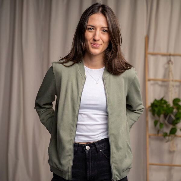 Vresh Clothing Velia - Zip Weste aus Biobaumwolle