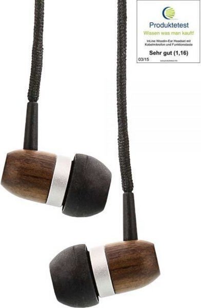 InLine Woodin-Ear Kopfhörer mit Mikrofon