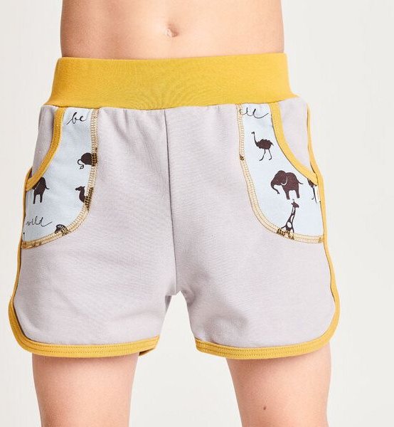 Cheeky Apple Shorts aus Bio-Baumwolle "Summersweat Grau/Be Wild"