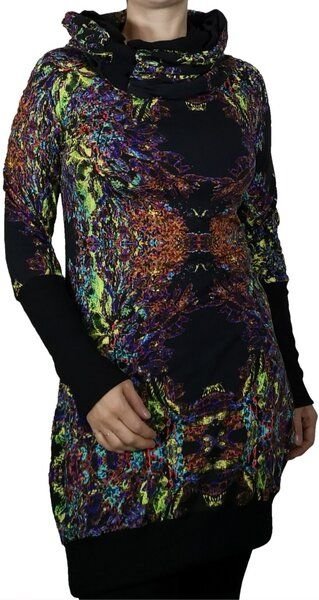 liebewicht KapOn "Neon Favours" Kleid oder Pullover Jersey Print schwarz/bunt
