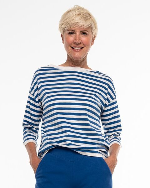 Alma & Lovis Lässiges 3/4 Arm Ringelshirt aus Organic Cotton | Ringel Longsleeve