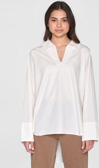 KNOWLEDGECOTTON APPAREL Loose A-Shape Chambray Shirt aus Bio-Baumwolle