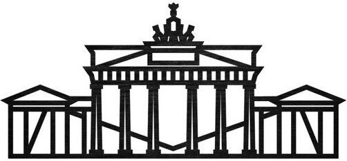 BeWooden Wanddekoration aus Holz - Brandenburger Tor Siluette