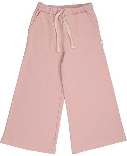 Kinder Schlaghose GOTS-zertifiziert aus Bio-Baumwolle, pfirsichfarben, weites Bein, elastischer Bund – Walkiddy, weich, ...