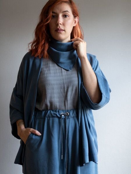 Ecostories weite Tencel Hose Blueish Moon