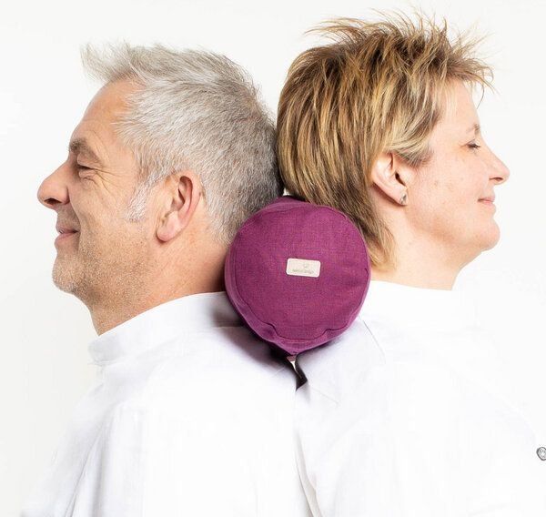 nahtur-design Nackenrolle mit Bezug aus 100% Leinen und Füllung mit Merinowolle oder Dinkelspelz