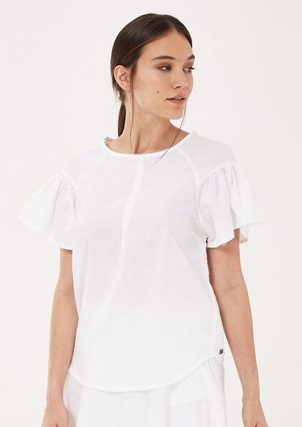 ORGANICATION Bluse aus Leinen mit Bio-Baumwolle