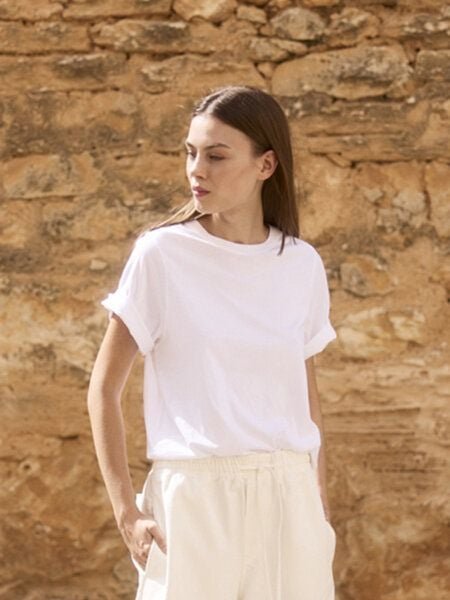 WOTE Damen T-Shirt - 100% Bio-Baumwolle (Rundhals, Relaxed Fit)