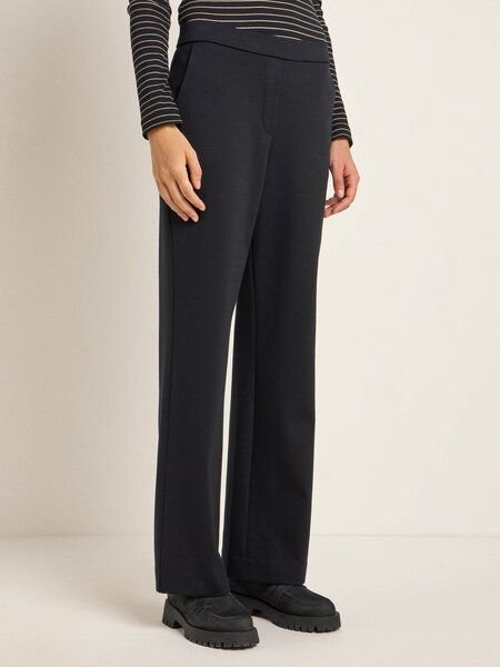 LANIUS Hose mit geradem Bein aus Bio-Baumwolle und reiner Schurwolle