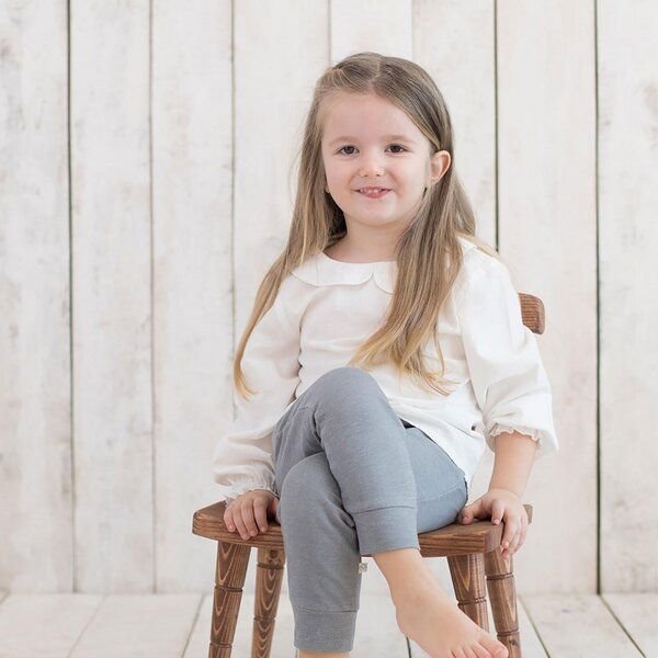 OrganicEra Bio Vual Mädchen Peter Pan Kragen Shirt