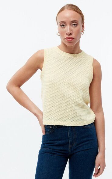 Givn Berlin Stricktop GBSHIRLEY cropped aus Bio-Baumwolle im Jacquard Muster