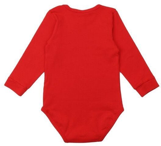 Baby Langarmbody Rot aus GOTS-zertifizierter Bio-Baumwolle – Walkiddy