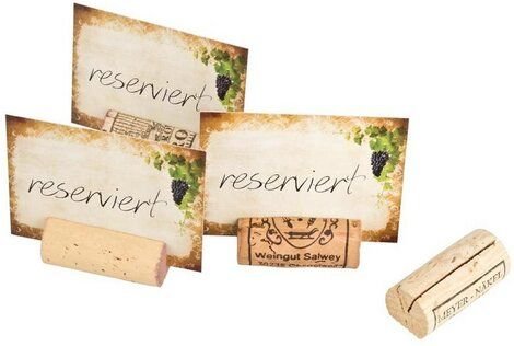 Kork-Deko 20 Stk. Reserviert-Schilder mit gebrauchten Korken-Tischaufsteller für Gastronomie