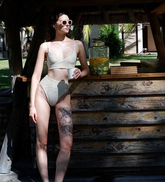 Anekdot Bikini Set Jacquard Lin Top + Skyline High Slip