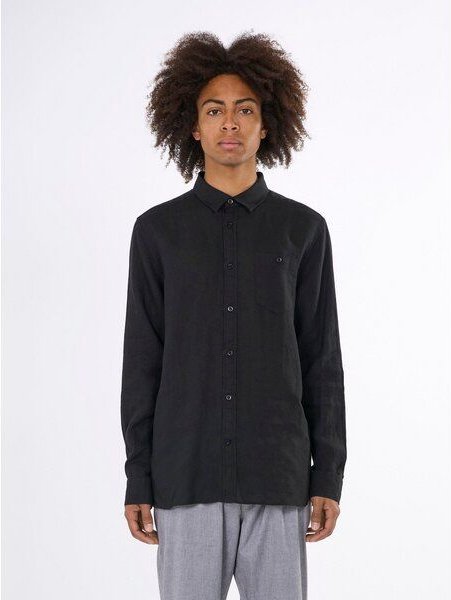 KnowledgeCotton Apparel Regular Hemd aus Bio-Leinen - GOTS/Vegan