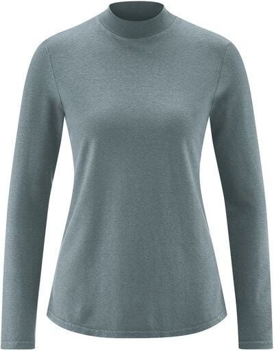 HempAge Damen Langarm-Shirt mit Stehkragen Hanf/Bio-Baumwolle