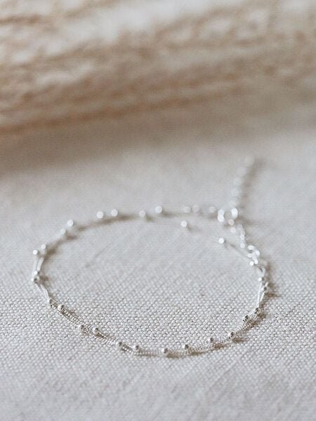 Thumbnail - pikfine 2in1 Kette/Armband "Yula" / silber oder vergoldet
