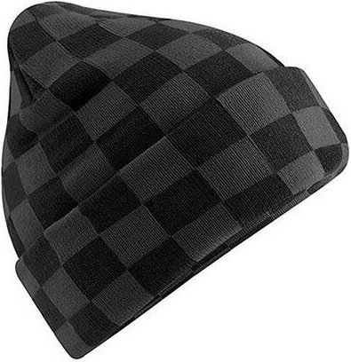 Beechfield Beanie mit auffälligem Schachbrettmuster Checkerboard