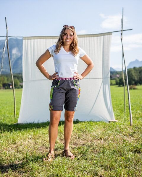 JUAdesign Kletter- und Wander Short - OCEAN SHORT Damen, lebhaft, farbenfroh, vielseitig