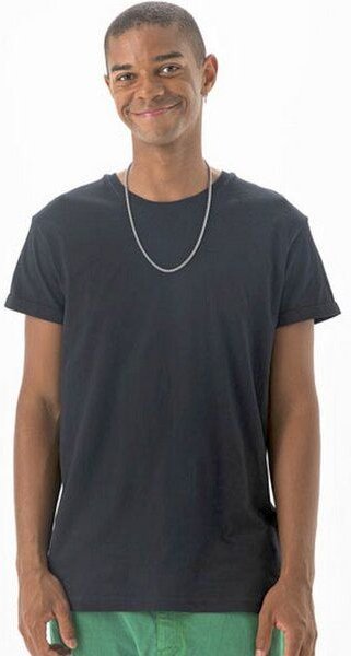 Mantis Herren-T-Shirt Roll Sleve Rollärmel Rundhals