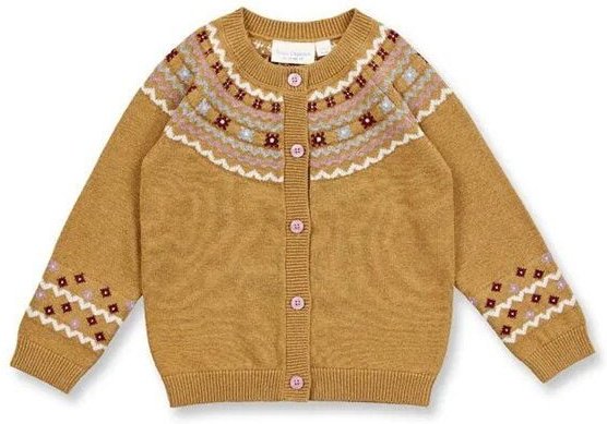 Thumbnail - sense-organics Strickjacke MAXIM mit Muster in camel von Sense Organics GOTS