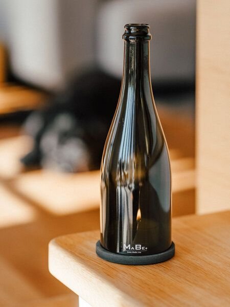 MaBe Windlicht handgefertigt aus der Sektflasche