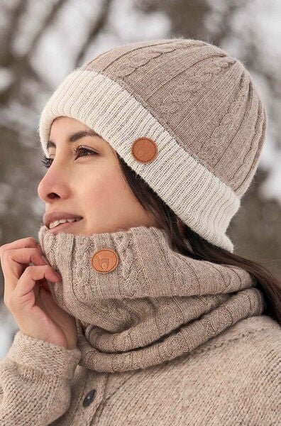 Apu Kuntur Alpaka Mütze SUAVE aus 100% Baby Alpaka – Wendbar & Warm