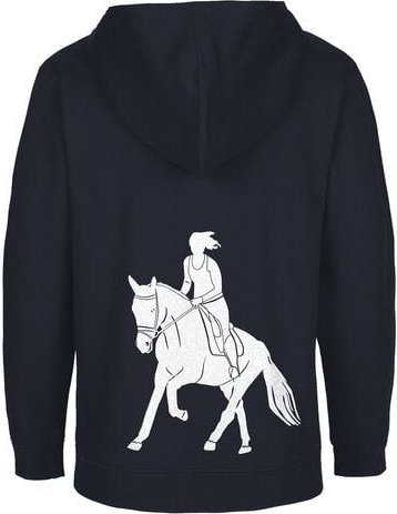 HANDGEDRUCKT Unisex Kinder Zip Up Hoody "Galopp"