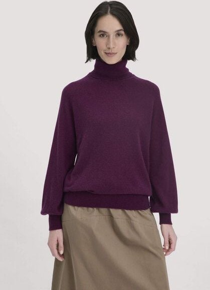 hessnatur Strick Rollkragen Pullover Relaxed BETTER RECYCLING aus reinem Kaschmir