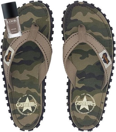 GUMBIES Set - Nachhaltiger Zehentrenner mit veganem Nagellack