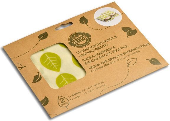 GARY MASH Pflanzenwachstuch Sandwich- und Snackbeutel, vegan