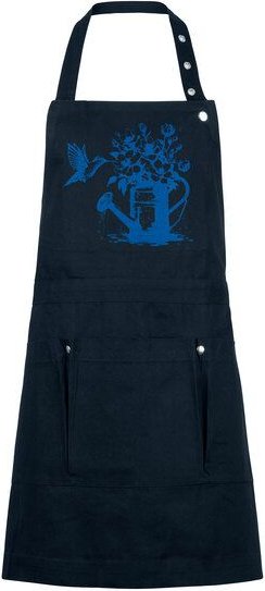 HANDGEDRUCKT "Gartenfreude" Gartenschürze aus zertifizierter Bio Baumwolle