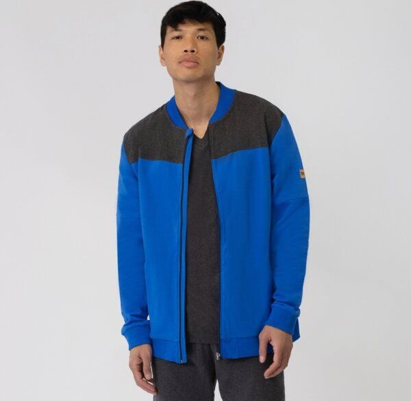 TAO Sportswear Bequeme Herren Freizeitjacke aus Bio-Baumwolle EMIL mit farblichen Akzent