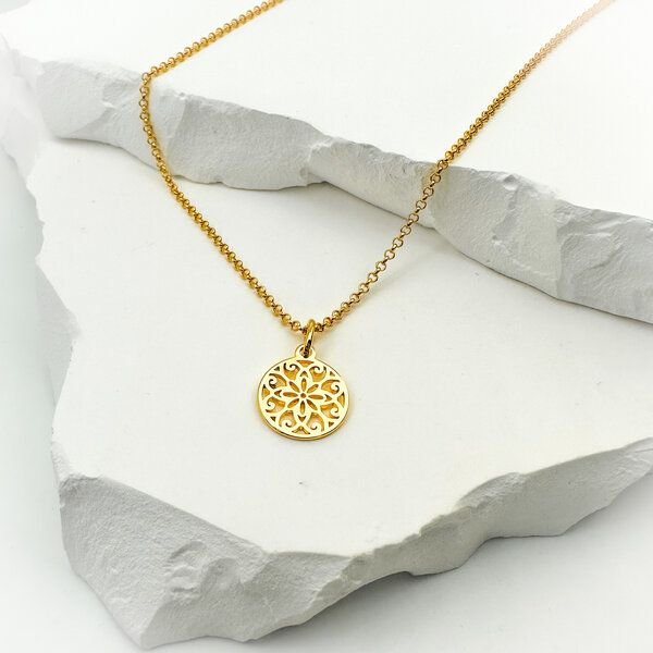 MOANINA Kette Sevilla Ornament - 925 Silber/18k Gold Vermeil - 3 Längen