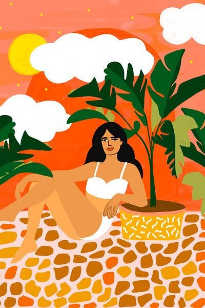 Photocircle Poster / Leinwandbild - Life With Banana Trees