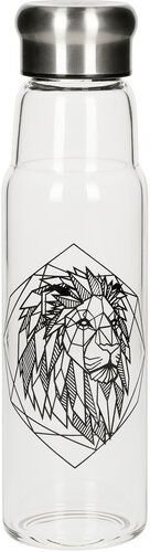 elasto Glasflasche 0,55 Liter Trinkflasche Borosilikatglas mit Neoprentasche