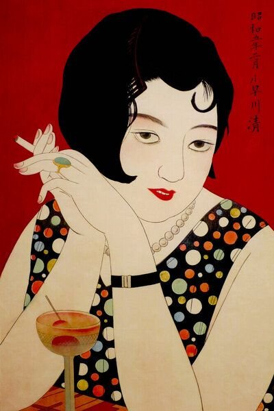 Photocircle Poster / Leinwandbild - Kobayakawa Kiyoshi: Tipsy