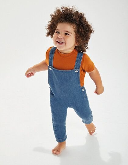 Babybugz Baby Denim Jeans - Latzhose aus Bio - Baumwolle