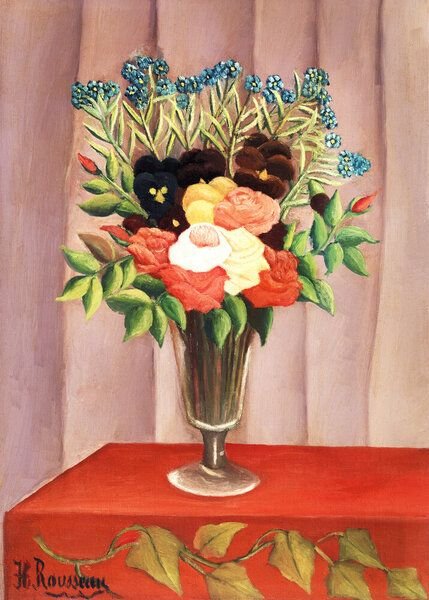 Photocircle Poster / Leinwandbild - Blumenstrauß (Bouquet de fleurs) von Henri Rousseau