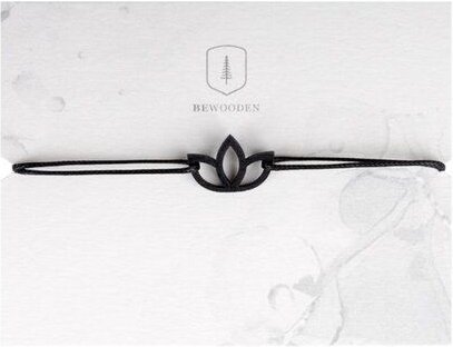 BeWooden Holzarmband Lotus – handgefertigter, nachhaltiger Schmuck mit Lotus-Symbol