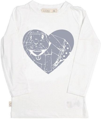 CORA happywear Kinder T-Shirt aus Eukalyptus Faser "Aura" | weiß mit Druck