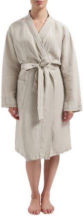 Yumeko Kimono Bademantel Gewaschenes Leinen